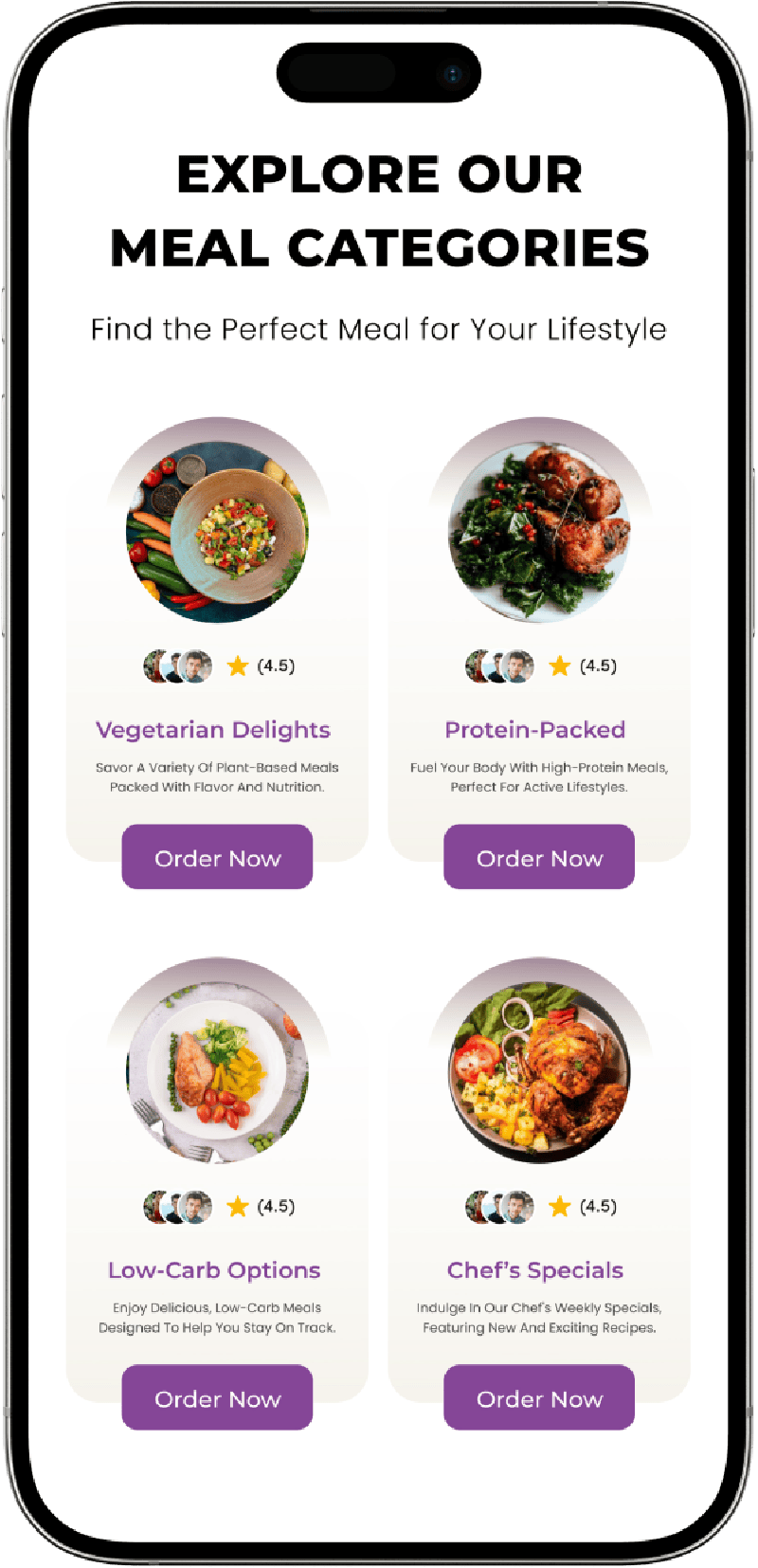 Choose meal plan